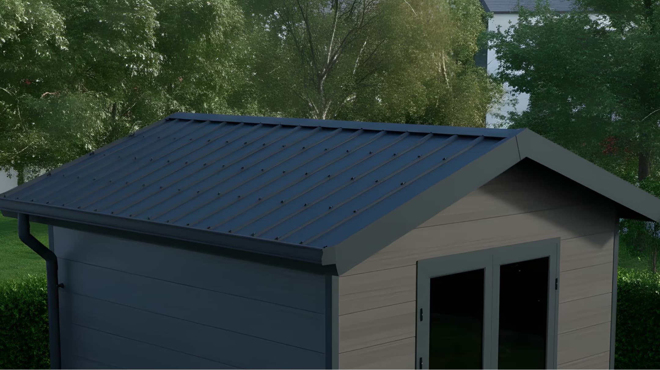 toiture pour abri de jardin composite