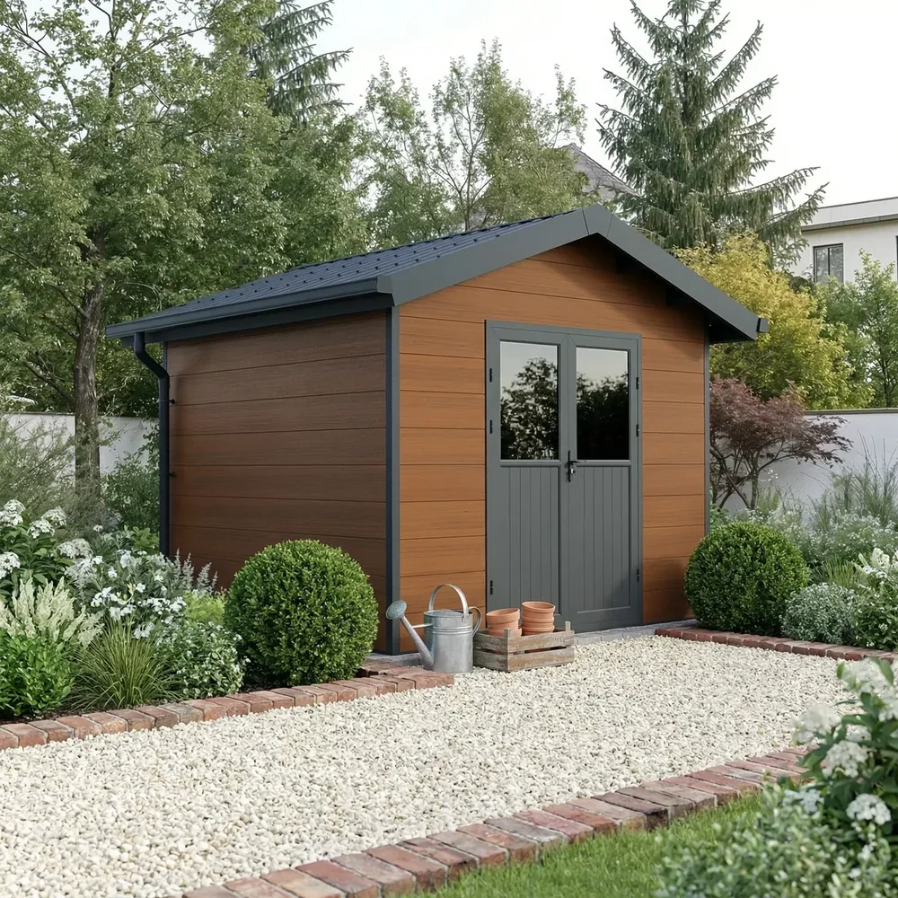 Abri de jardin toit double pente