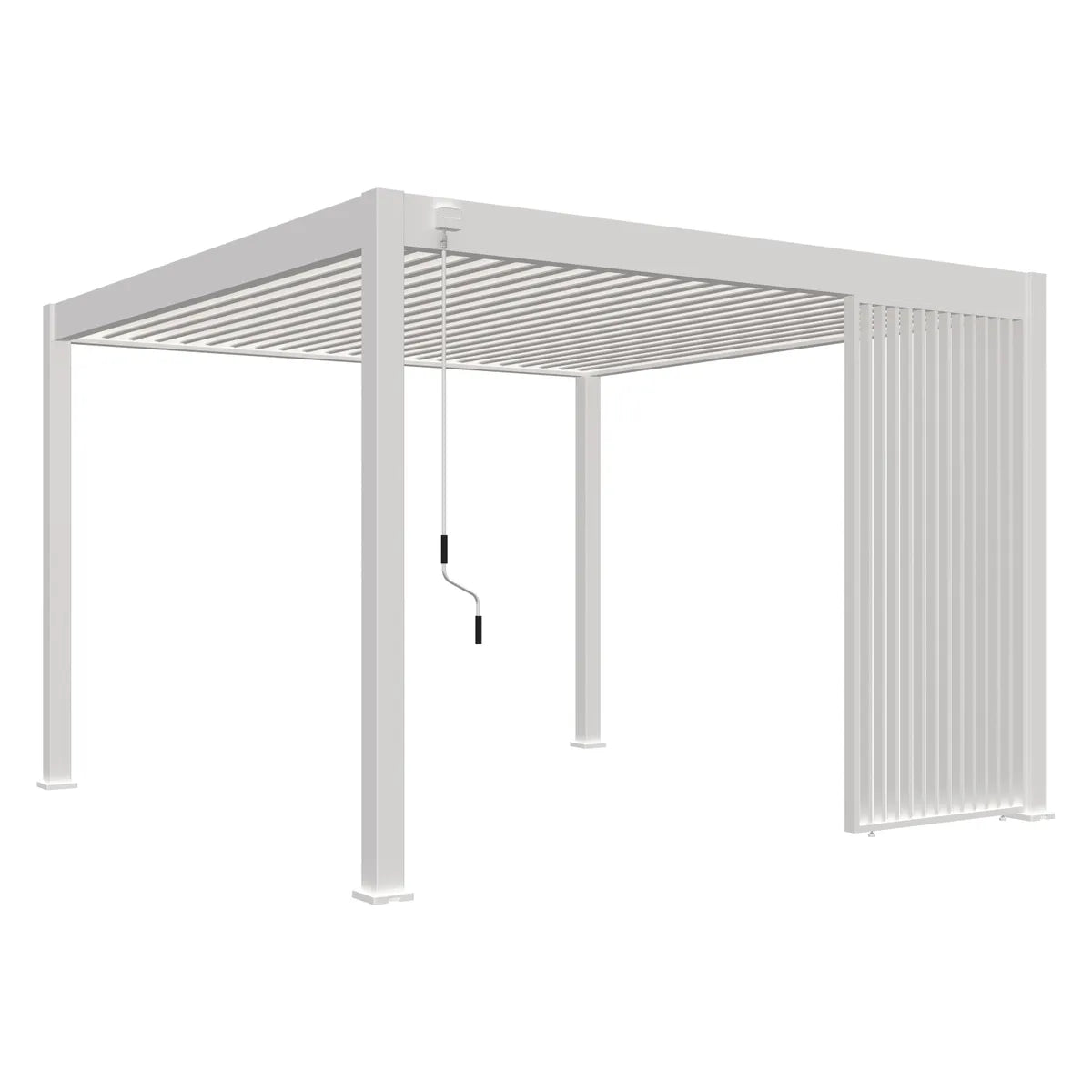 Panneau vénitien vertical en aluminium blanc pour pergola bioclimatique