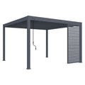 Panneau vénition horizontal gris pour pergola bioclimatique moderne