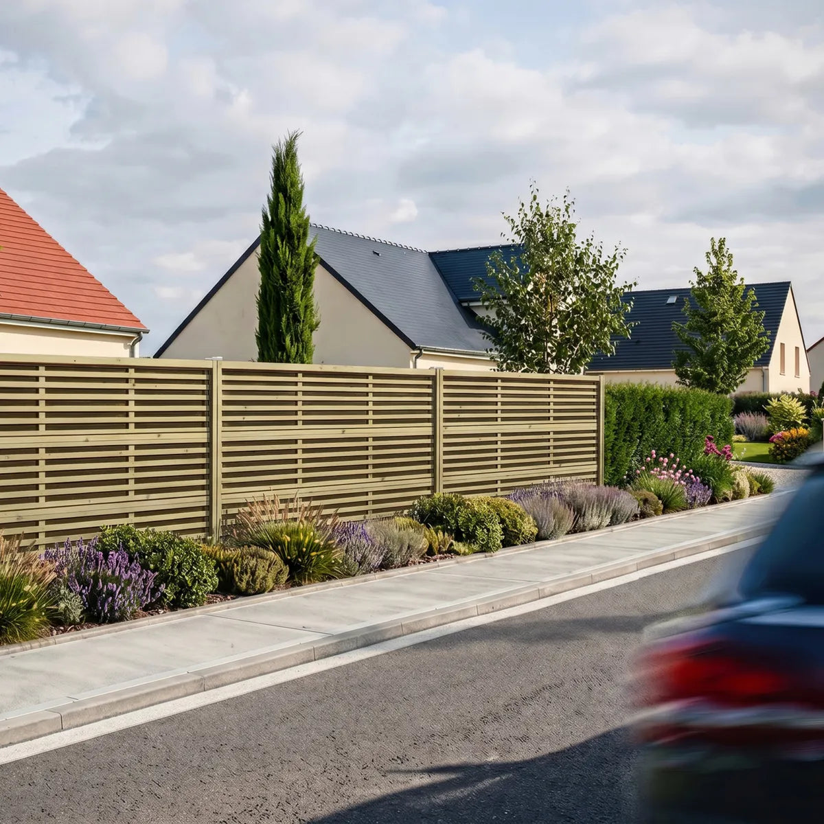 Mur anti-bruit acoustique extérieur Silenzo 180 cm, atténuation sonore jardin