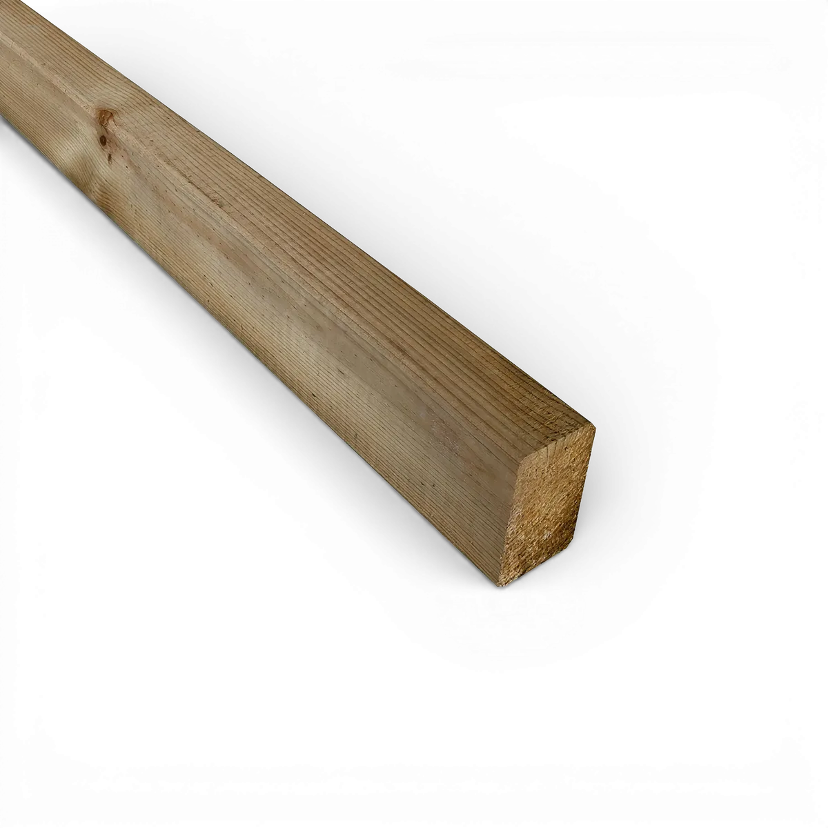 Kiefernlattung 45x70 mm für Holzterrasse, freigestellte Ansicht auf neutralem Hintergrund