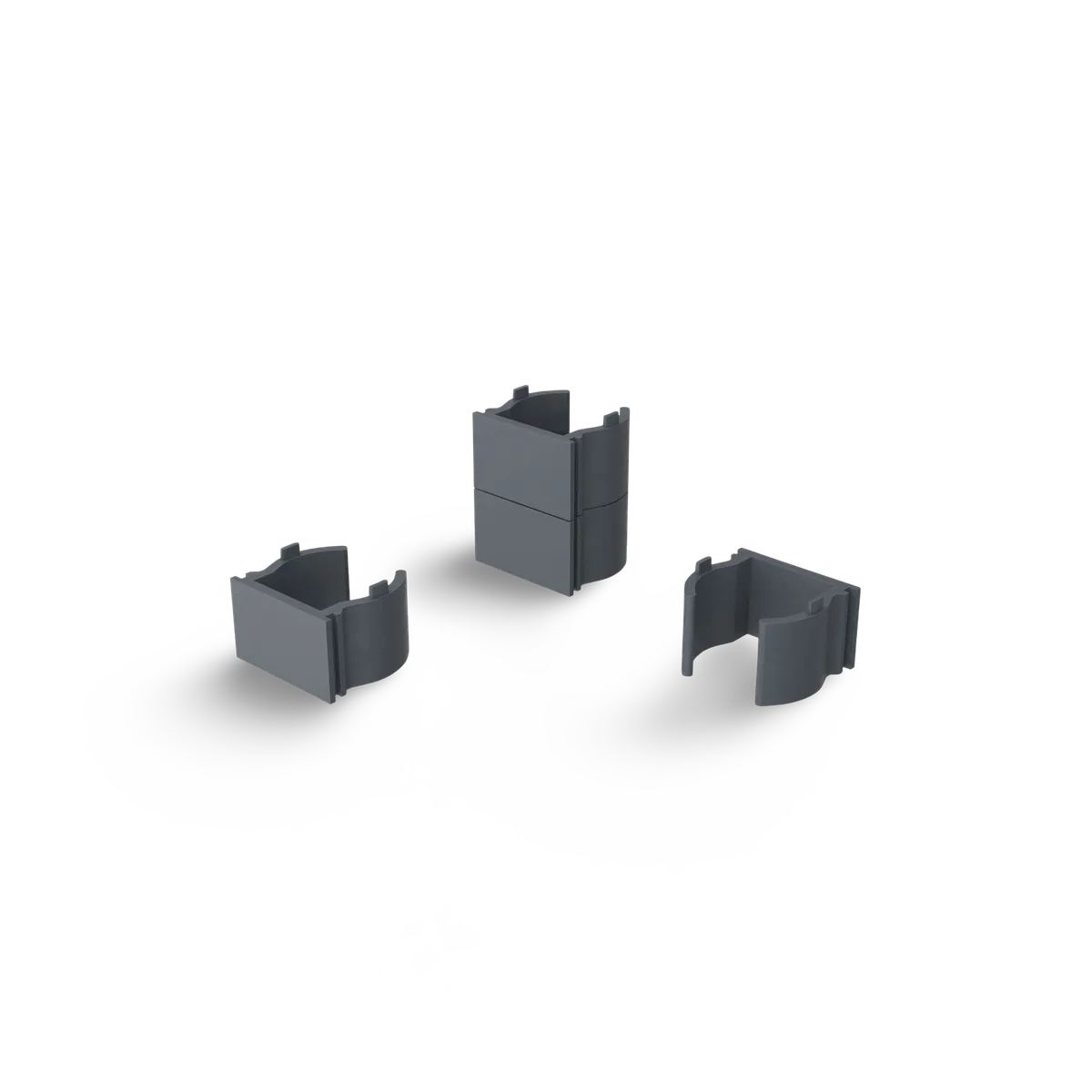 Separadores de nylon RAL 7016 para uso exterior, lote de 66 piezas