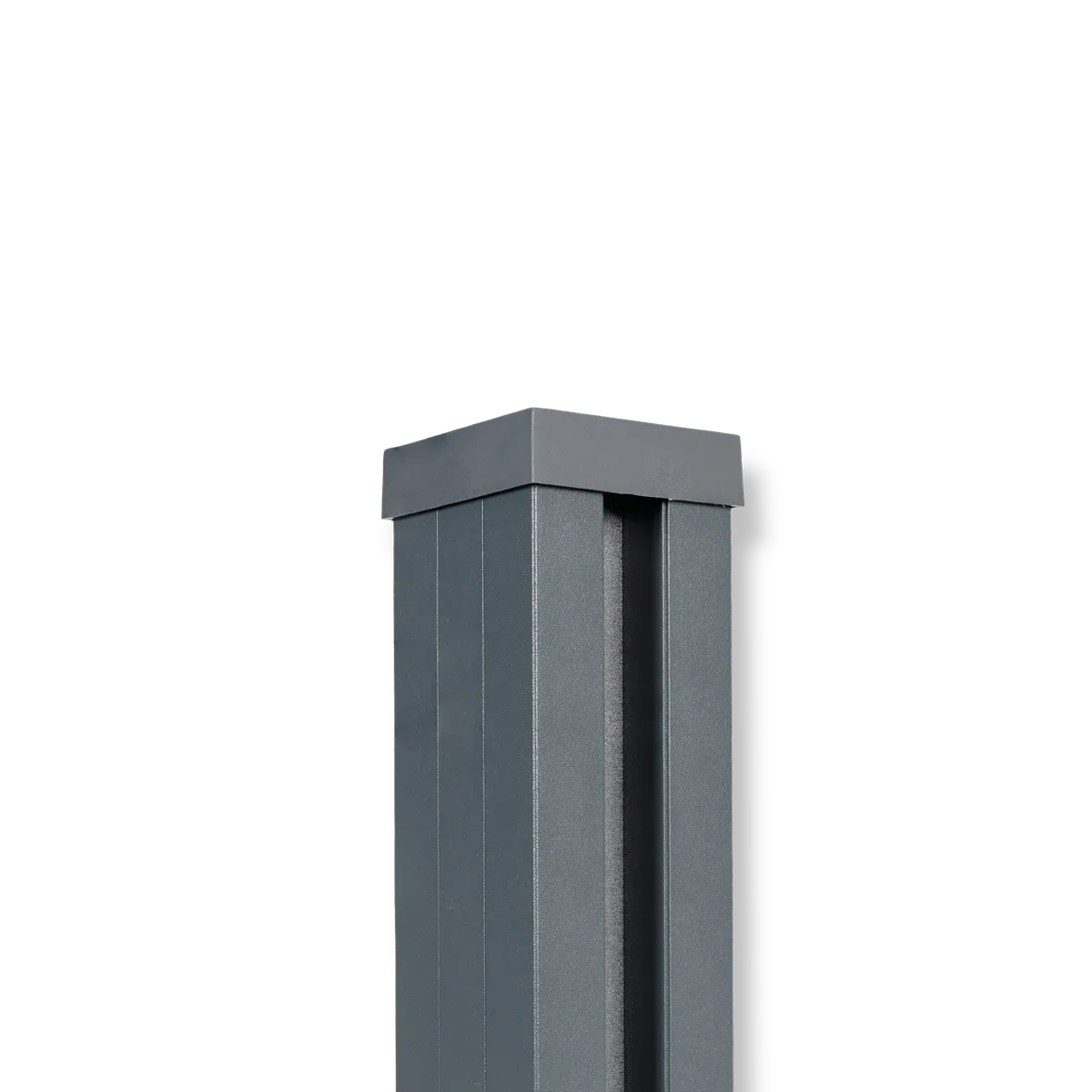 Poste para embutir 124 cm RAL 7016 en aluminio, vista desglosada