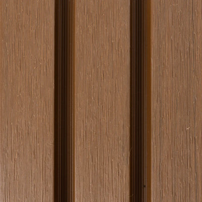 Composiet gevelbekleding Mezzo kleur Moka, gedetailleerde textuur in close-up