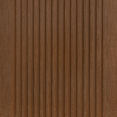 Lame de terrasse composite réversible teck Navia, finition texturée, 220 cm