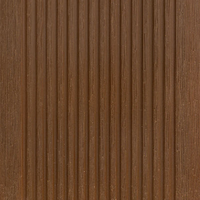 Lame de terrasse composite réversible teck Navia, finition texturée, 220 cm