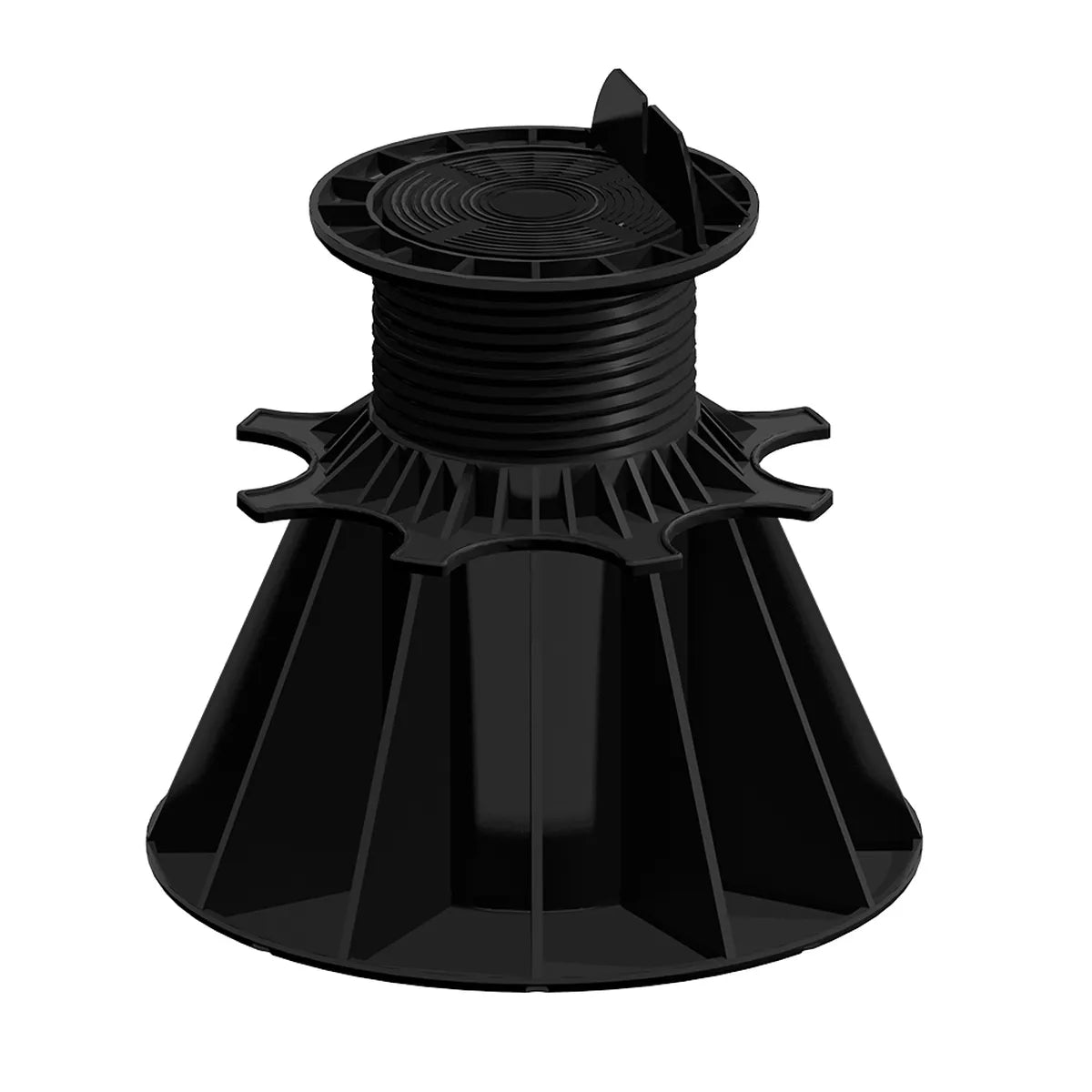 Verstellbarer Nivo-Stelzlager aus Polypropylen, Höhe 140–230 mm, breite Basis