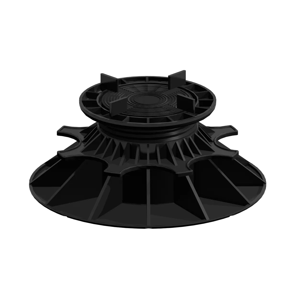 Verstellbarer Nivo-Stelzlager h50-80 für Platten aus Polypropylen, breite Basis
