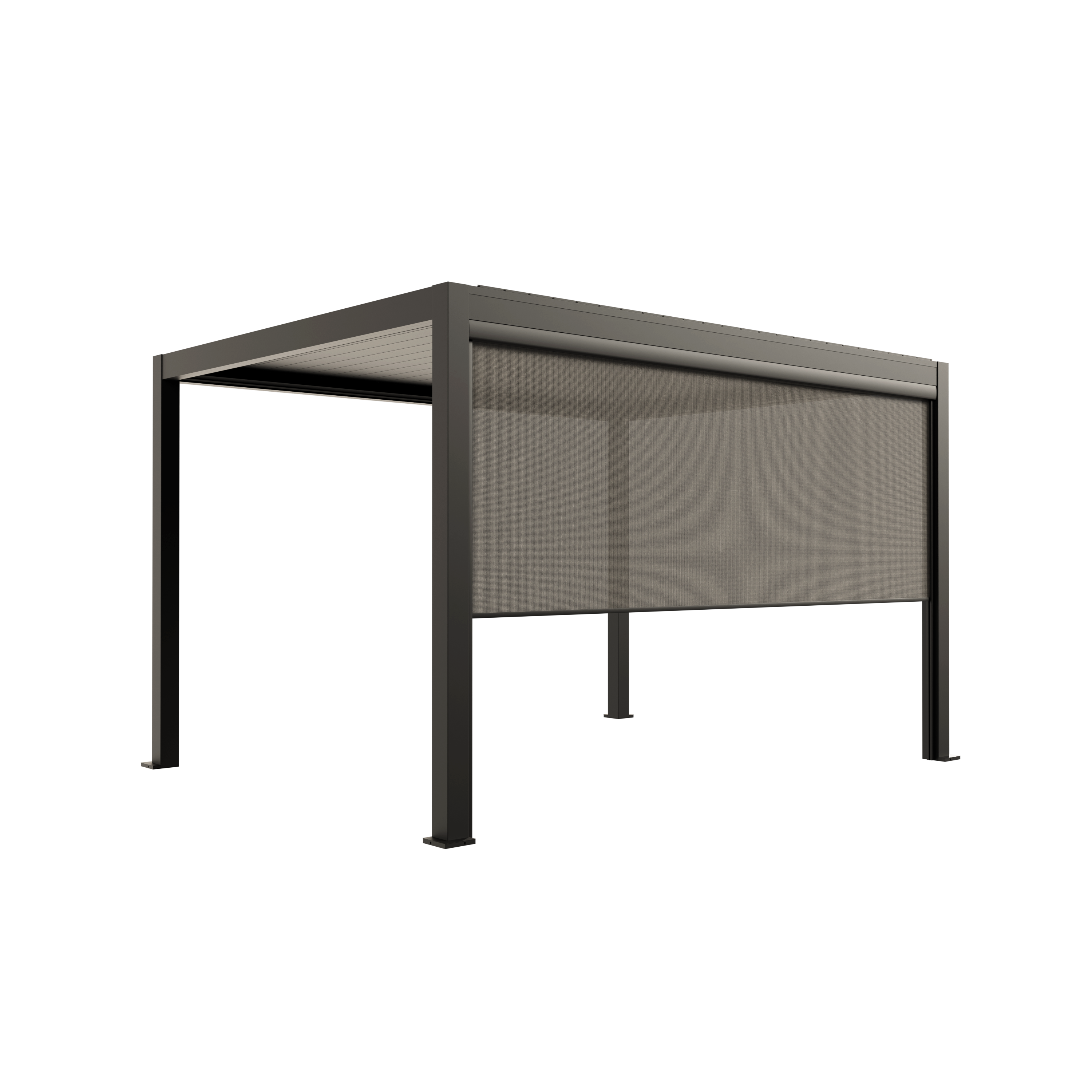 Pergola bioclimatique aluminium 4 m avec pare-soleil intégré