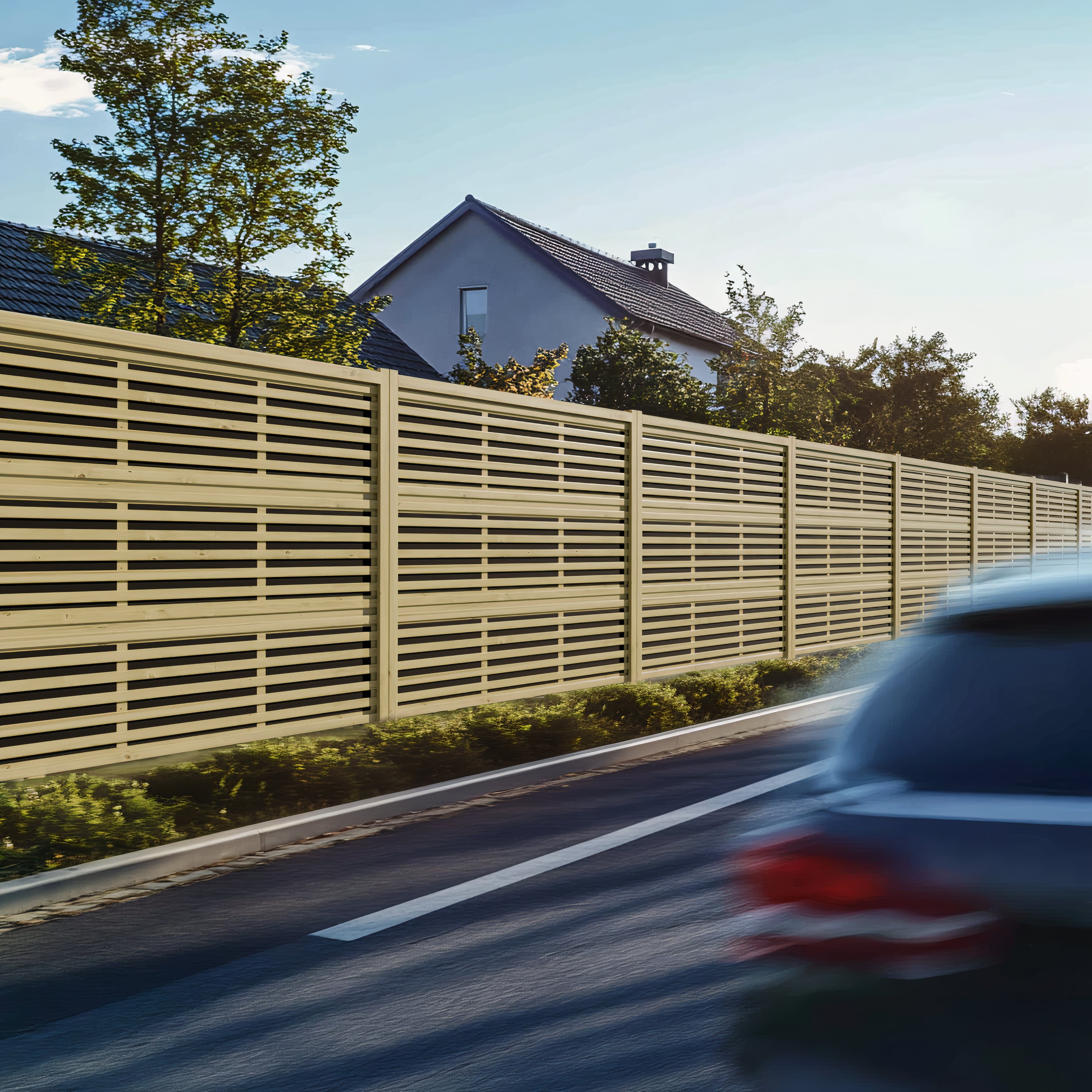 Mur anti-bruit acoustique extérieur Silenzo 180 cm, atténuation sonore jardin