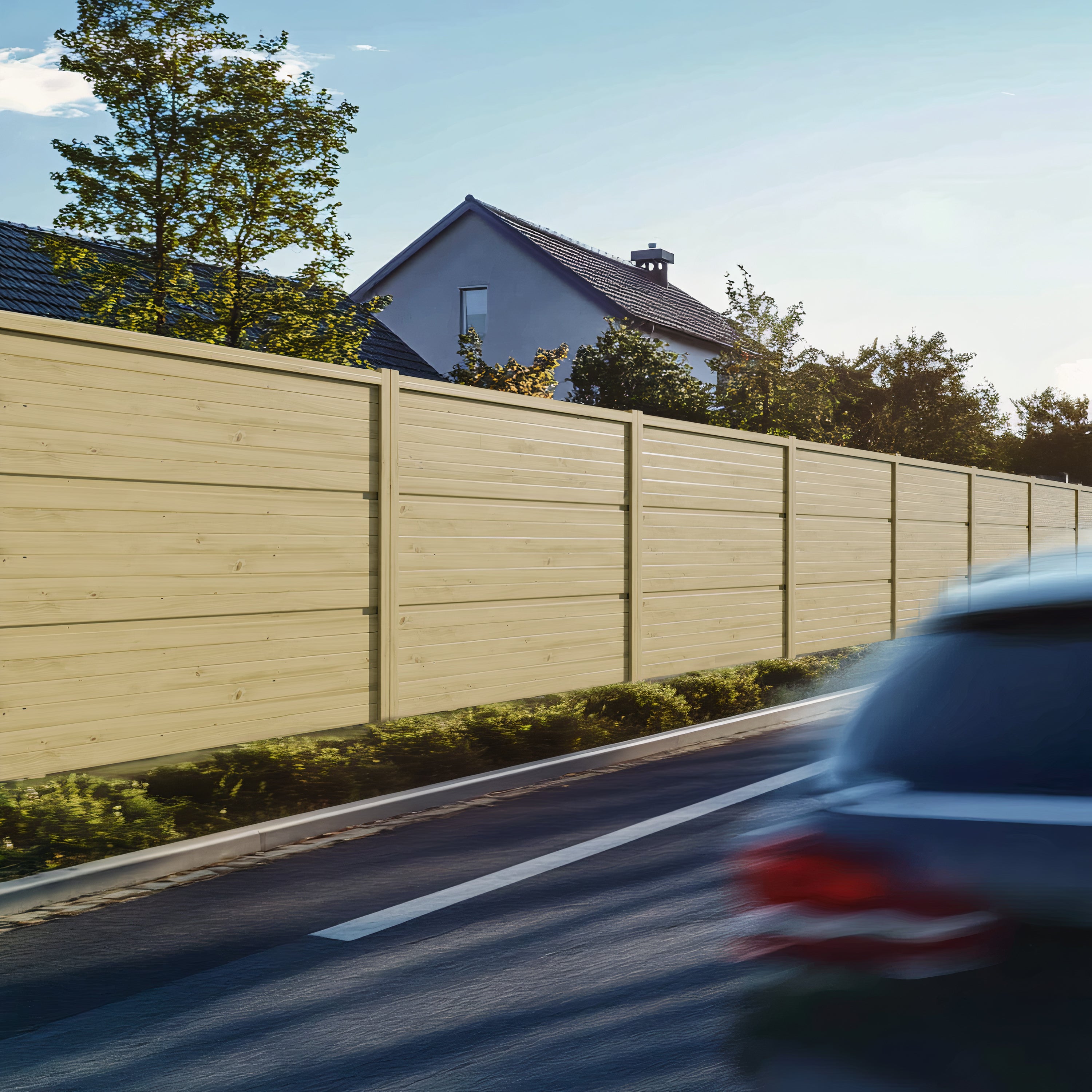 Mur anti-bruit acoustique Silenzo Reflect 180 cm pour jardin et terrasse