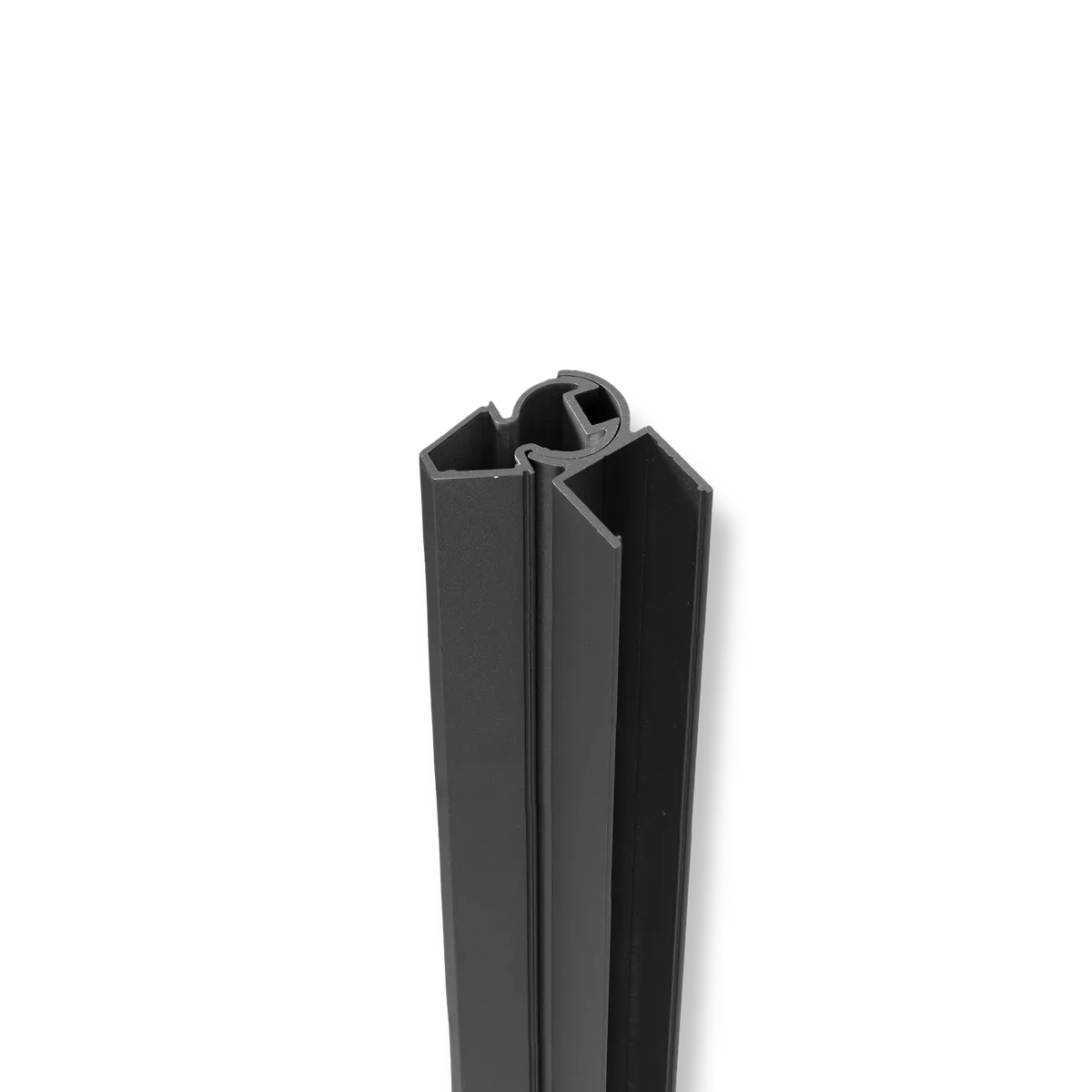 Poste de valla de aluminio RAL 9005 para sistema modular