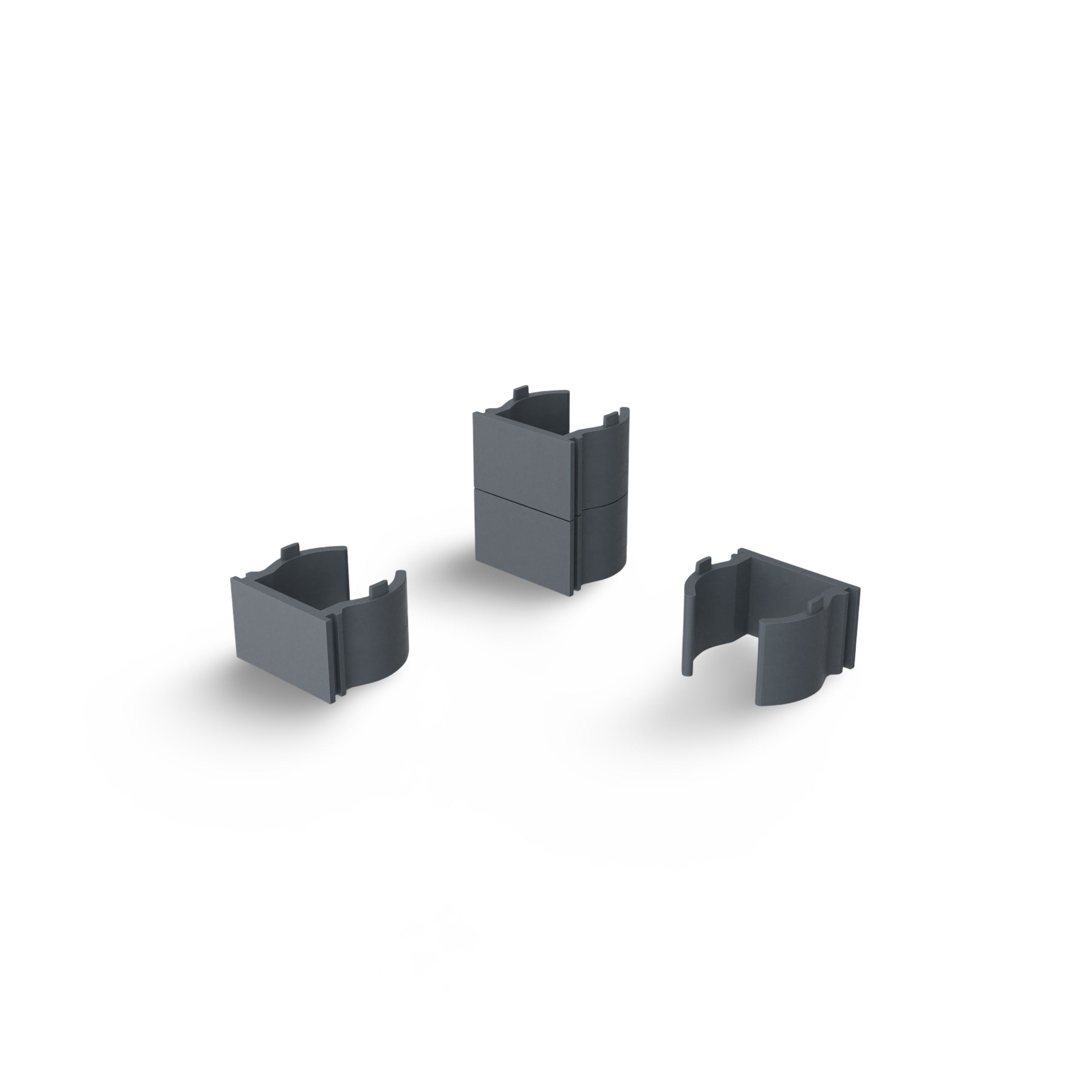 Entretoises nylon RAL 7016 pour aménagement extérieur, lot de 66 pièces