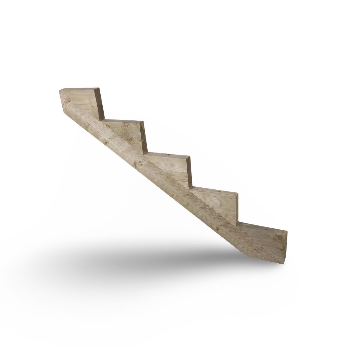 Holzwange für Treppe, 5 Stufen, robuste und natürliche Struktur