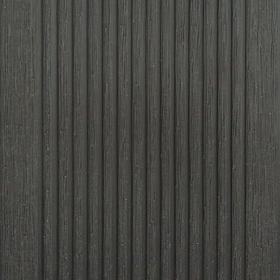 Lame de terrasse composite réversible Navia Dark Grey 220 cm, finition texturée