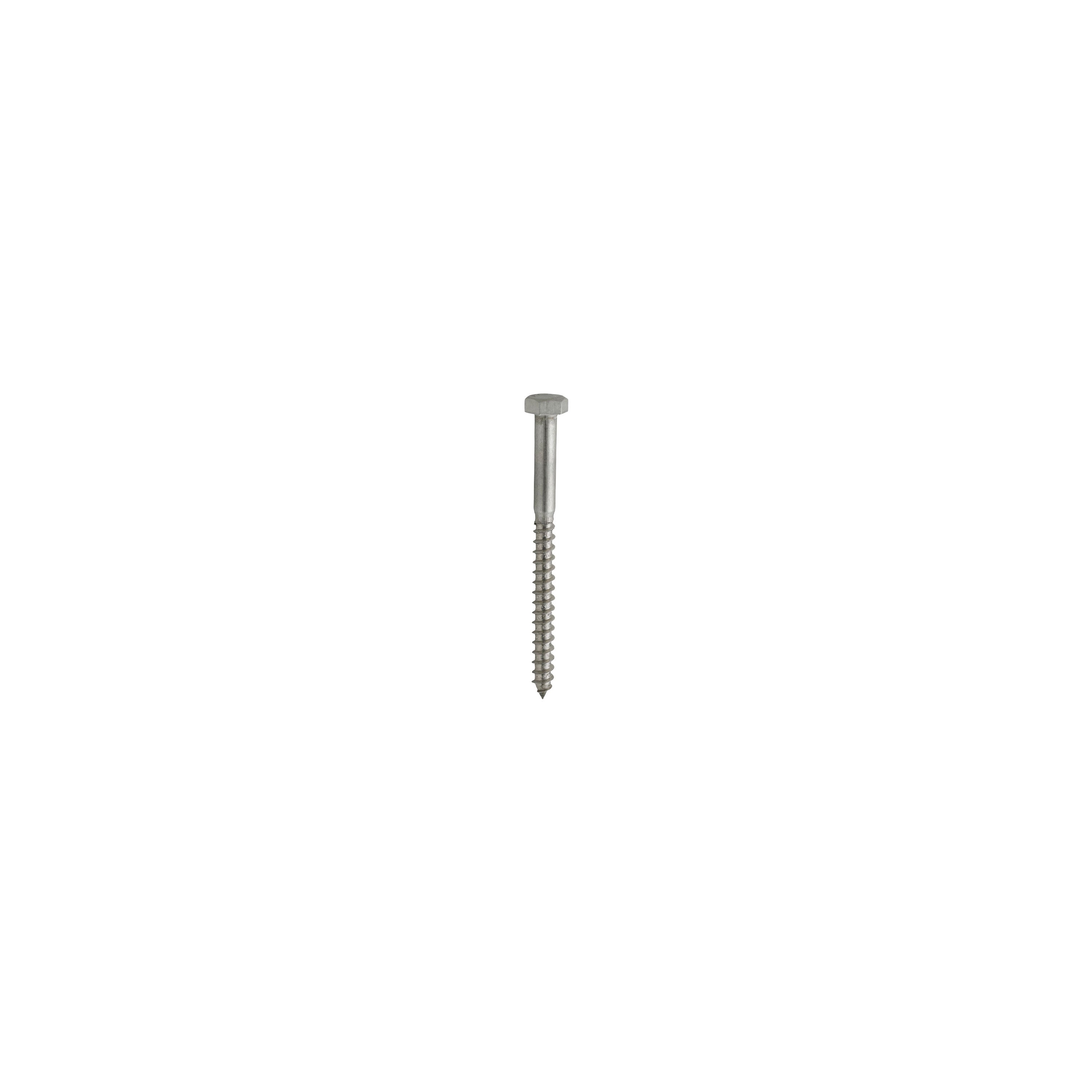 Vis inox tirefond 10x60 mm pour fixation extérieure durable et robuste
